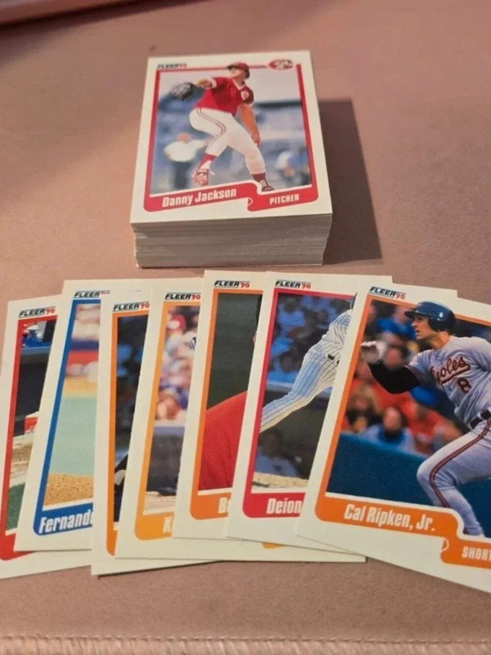 Vintage Baseball Card Lot + Napa Valley Box Company Wooden Storage Box